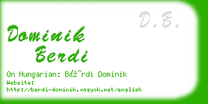 dominik berdi business card
